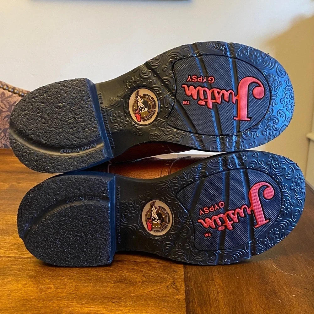 Justin Boots Gypsy Brown Western Cowboy Boots 🆕